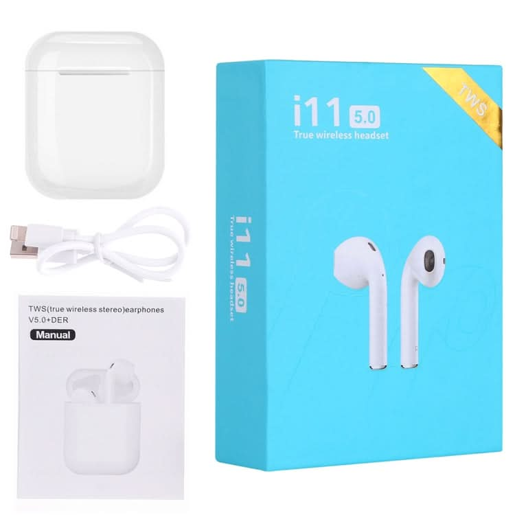 i11 TWS Upgraded Version Bluetooth V5.0 Touch Control Wireless Stereo Earphones with Magnetic Charging Box, Compatible with iOS & Android