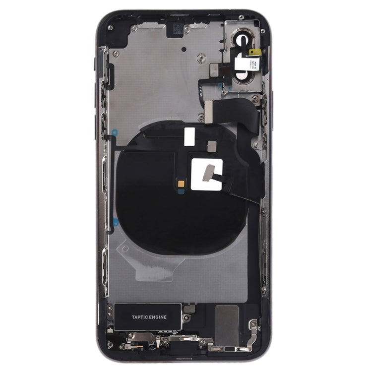 Battery Back Cover Assembly (with Side Keys & Speaker Ringer Buzzer & Motor & Camera Lens & Card Tray & Power Button + Volume Button + Charging Port + Signal Flex Cable & Wireless Charging Module) for iPhone XS