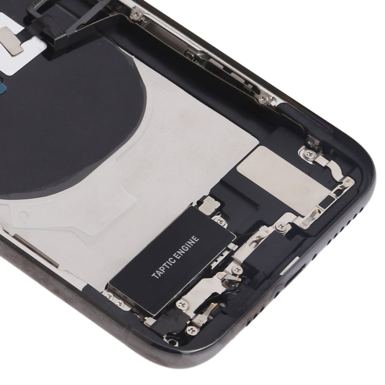 Battery Back Cover Assembly (with Side Keys & Speaker Ringer Buzzer & Motor & Camera Lens & Card Tray & Power Button + Volume Button + Charging Port + Signal Flex Cable & Wireless Charging Module) for iPhone XS