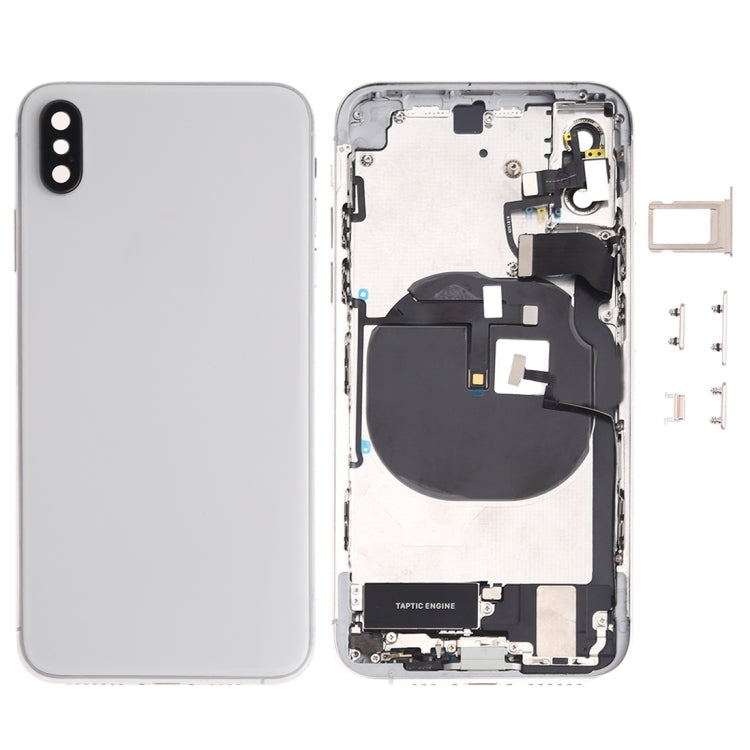 Battery Back Cover Assembly (with Side Keys & Speaker Ringer Buzzer & Motor & Camera Lens & Card Tray & Power Button + Volume Button + Charging Port + Signal Flex Cable & Wireless Charging Module) for iPhone XS My Store