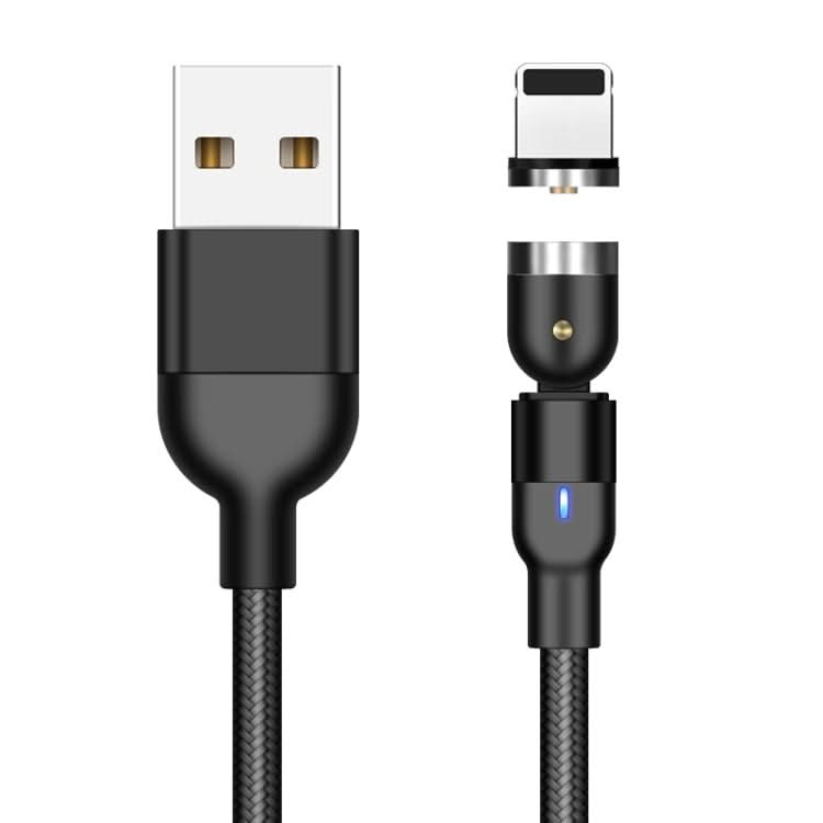 2m 2A Output USB to 8 Pin Nylon Braided Rotate Magnetic Charging Cable