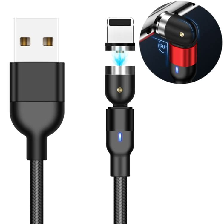 1m 2A Output USB to 8 Pin Nylon Braided Rotate Magnetic Charging Cable