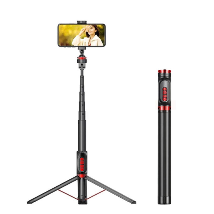 Aluminum Alloy Mobile Phone Bluetooth Selfie Stick Live Floor Tripod Bracket, Height: 1.8m