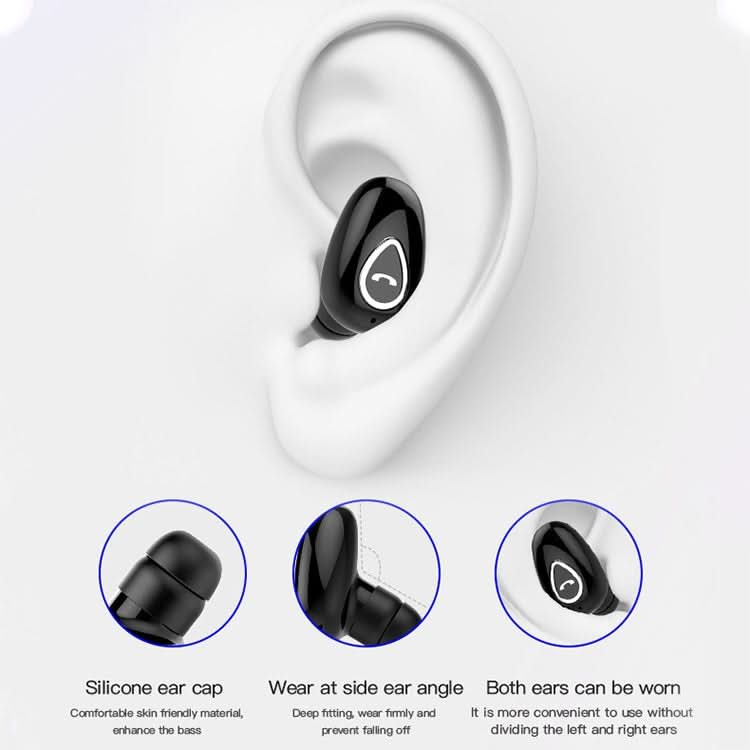 YX01 Sweatproof Bluetooth 4.1 Wireless Bluetooth Earphone with Charging Box, Support Memory Connection & HD Call