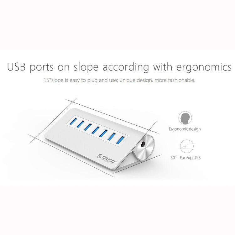 ORICO M3H7-V1 Aluminum Alloy 7 USB 3.0 Ports HUB with 30W Power Adapter My Store