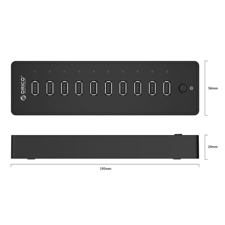 ORICO P10-U2-V1 10 USB 2.0 Ports HUB, Specification: EU Plug My Store