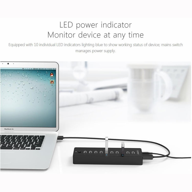 ORICO P10-U2-V1 10 USB 2.0 Ports HUB, Specification: EU Plug My Store