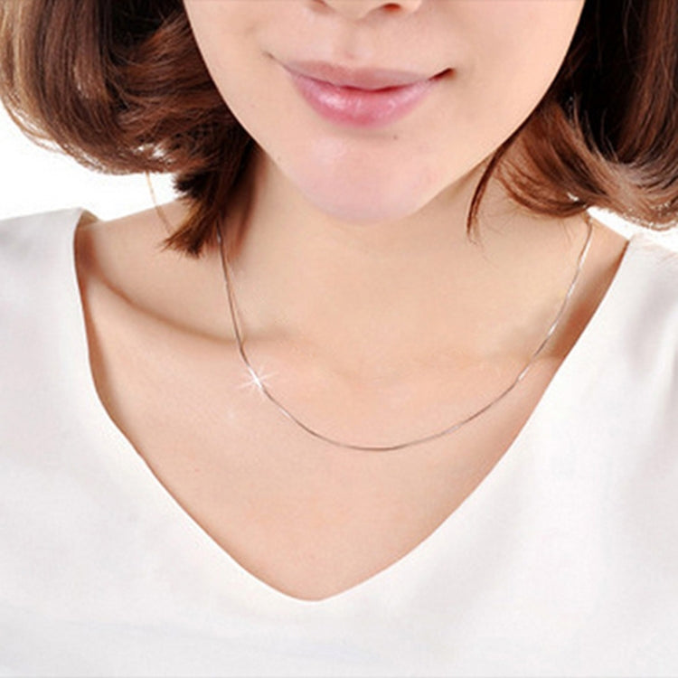 1MM Personality Fashion Silver Plated Snake Bone Chain(Silver length:16 inch)