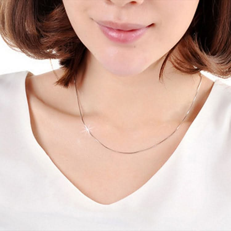 1MM Personality Fashion Silver Plated Snake Bone Chain(Silver length:30 inch)-Reluova