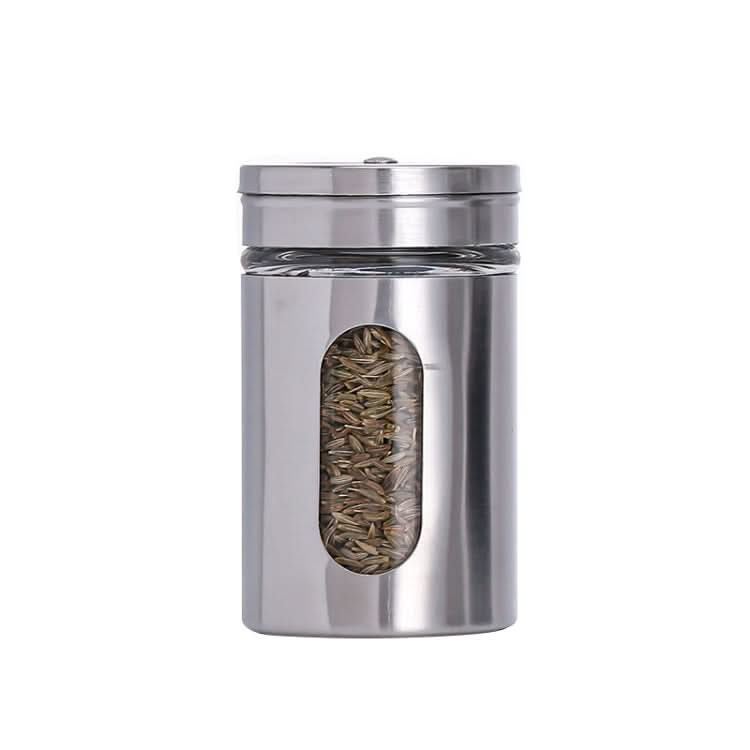 Stainless Steel Glass Seasoning Jar Kitchen Supplies - Reluova