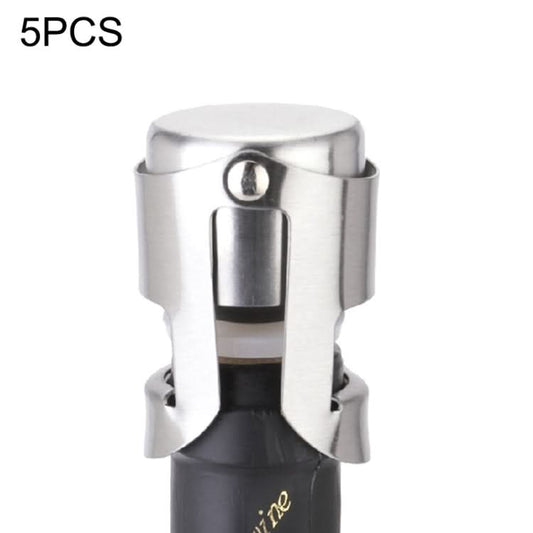 5 PCS Novel Stainless Steel Champagne Wine Bottle Stopper-Reluova