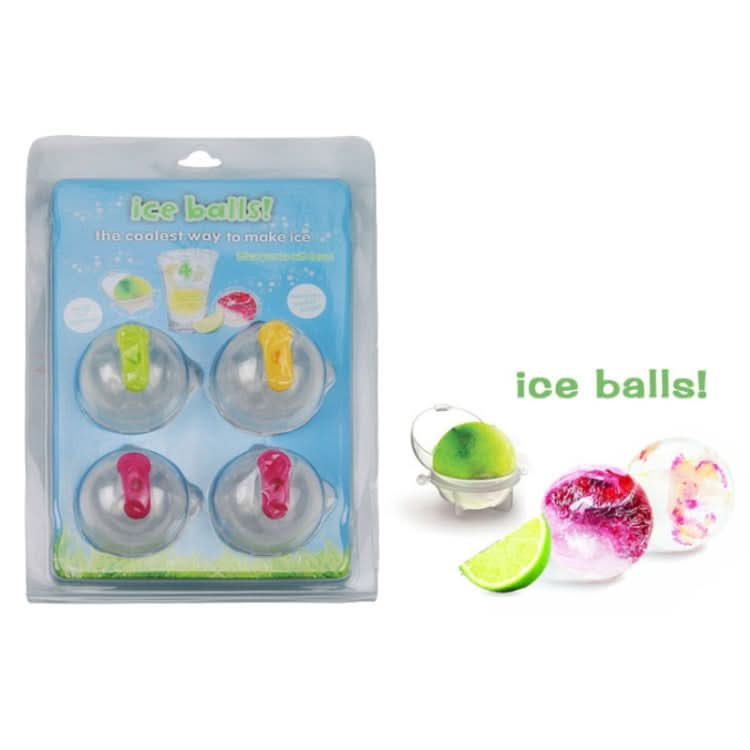 4 in 1 Spherical Ice Cream Mold Set DIY Mini Ice Lattice Silicone Ice Maker Size: S-Reluova