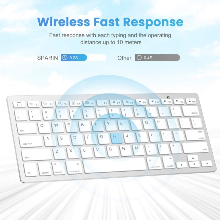 WB-8022 Ultra-thin Wireless Bluetooth Keyboard for iPad, Samsung, Huawei,  Xiaomi, Tablet PCs or Smart Phones, Arabic Keys