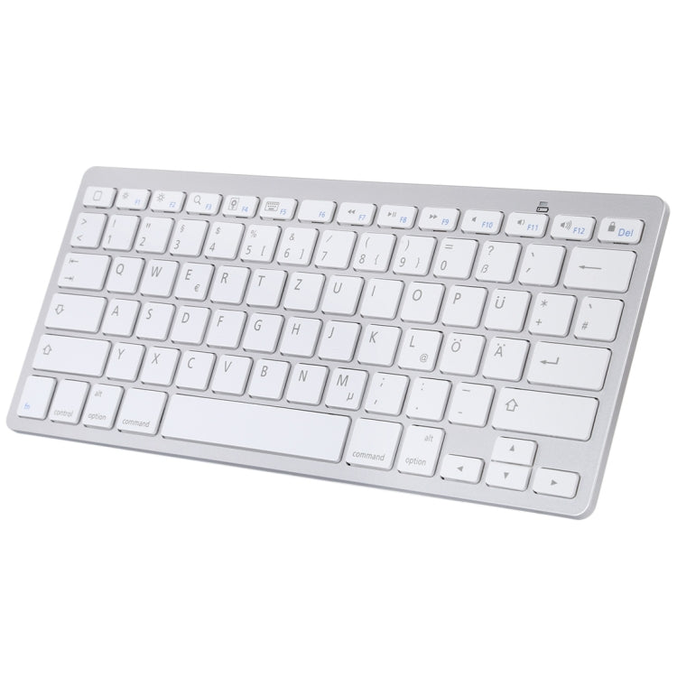 WB-8022 Ultra-thin Wireless Bluetooth Keyboard for iPad, Samsung, Huawei, Xiaomi, Tablet PCs or Smartphones, German Keys My Store