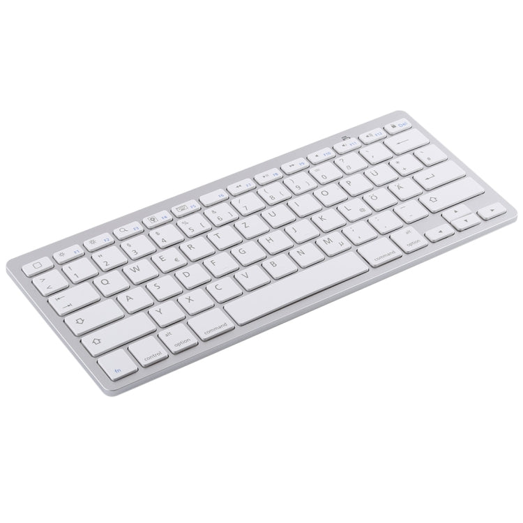 WB-8022 Ultra-thin Wireless Bluetooth Keyboard for iPad, Samsung, Huawei, Xiaomi, Tablet PCs or Smartphones, German Keys