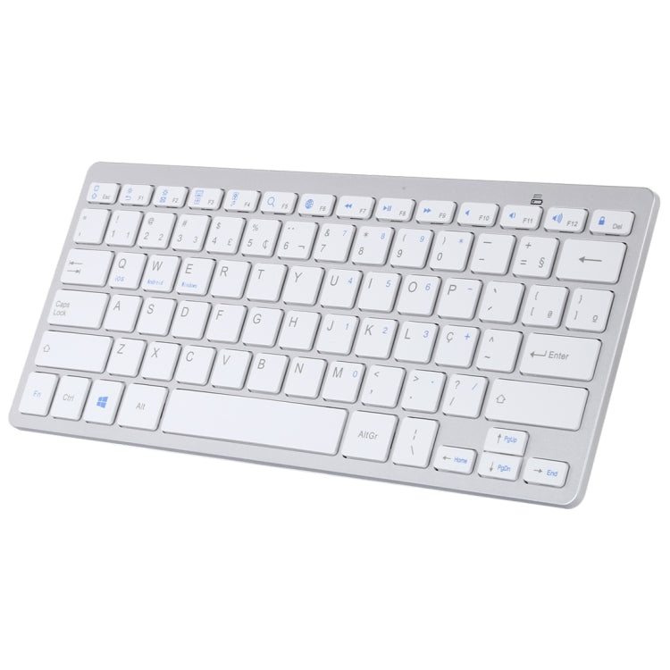 WB-8022 Ultra-thin Wireless Bluetooth Keyboard for iPad, Samsung, Huawei, Xiaomi, Tablet PCs or Smartphones, Portuguese Keys