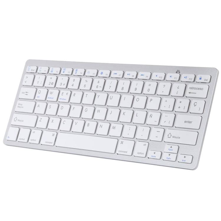 WB-8022 Ultra-thin Wireless Bluetooth Keyboard for iPad, Samsung, Huawei, Xiaomi, Tablet PCs or Smartphones, Spanish Keys