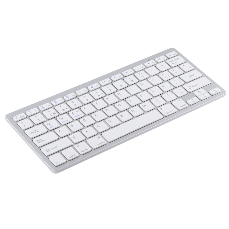 WB-8022 Ultra-thin Wireless Bluetooth Keyboard for iPad, Samsung, Huawei, Xiaomi, Tablet PCs or Smartphones, Spanish Keys