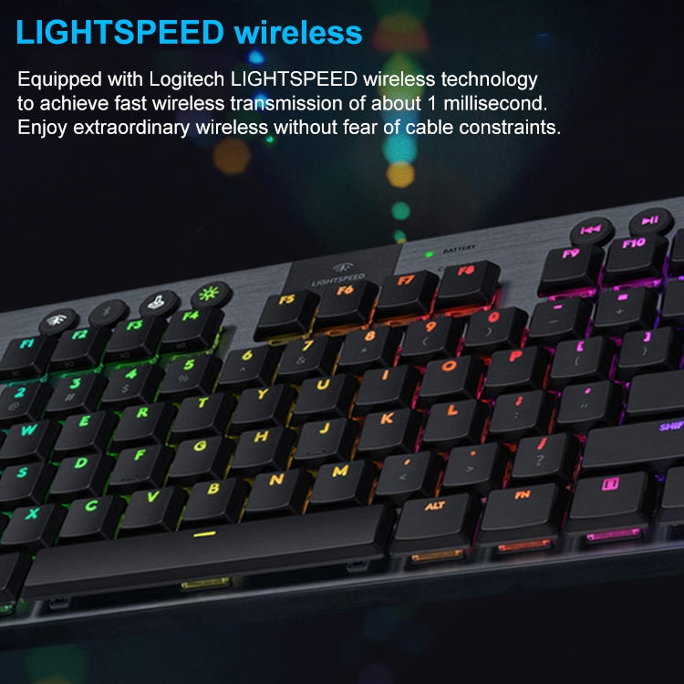 Logitech G913 TKL Wireless RGB Mechanical Gaming Keyboard, Tea Shaft (GL-Tactile)