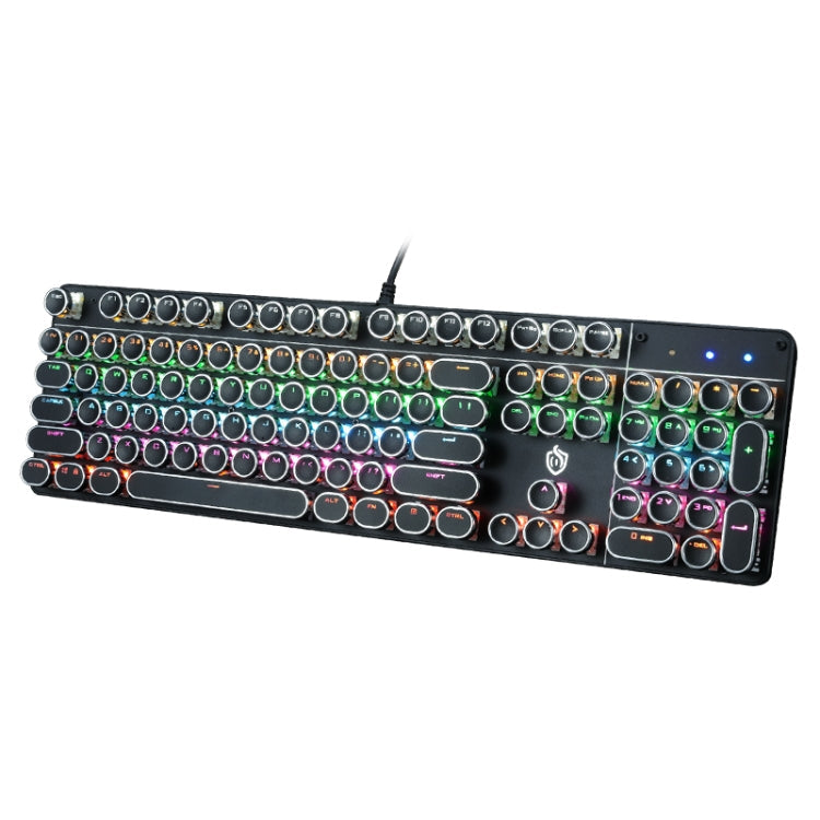 MSEZ HJK900-7 104-keys Electroplated Transparent Character Punk Keycap Colorful Backlit Wired Mechanical Gaming Keyboard My Store