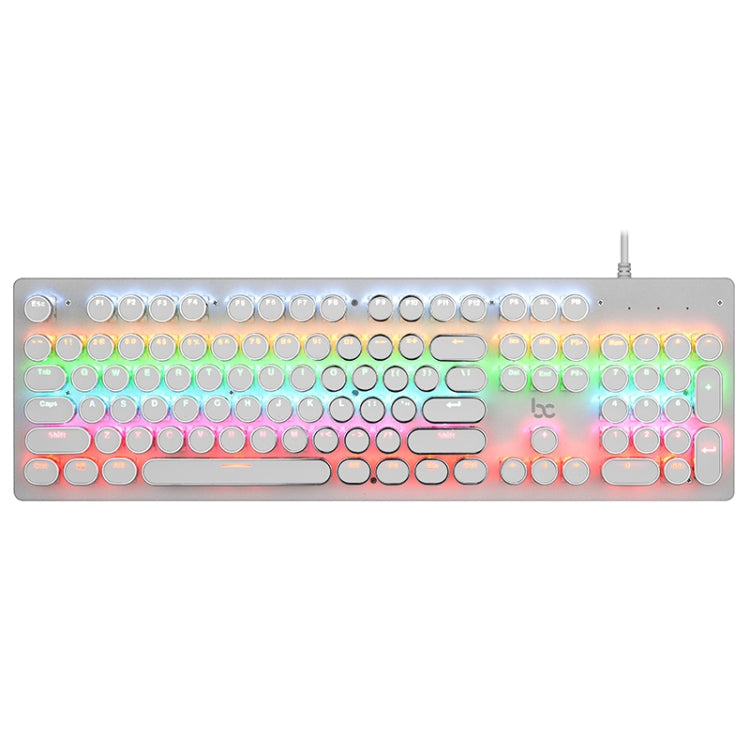 MSEZ HJK920-7 104-keys Electroplated Transparent Character Punk Keycap Colorful Backlit Wired Mechanical Gaming Keyboard, Support Autonomous Shaft Change My Store