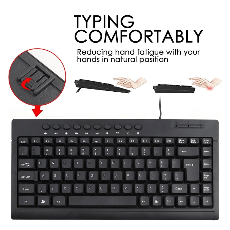 KB-301A Multimedia Notebook Mini Wired Keyboard, English Version My Store