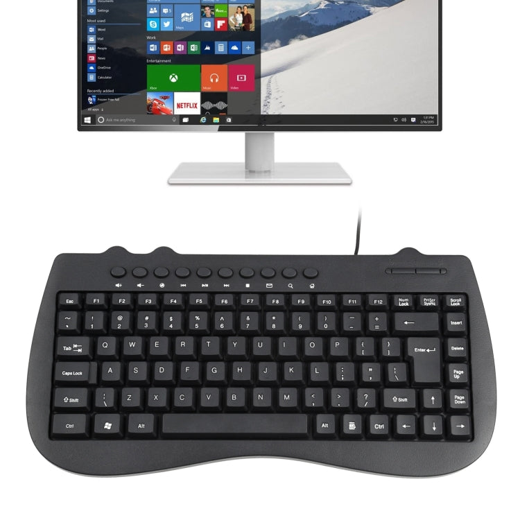 KB-301B Multimedia Notebook Mini Wired Keyboard, English Version