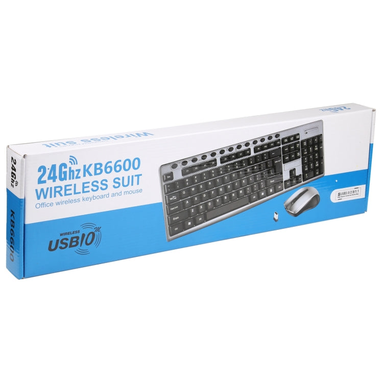 KB-6600 2.4Ghz Office Waterproof Wireless Keyboard Mouse Set My Store