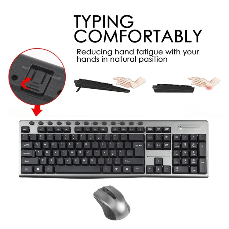 KB-6600 2.4Ghz Office Waterproof Wireless Keyboard Mouse Set My Store