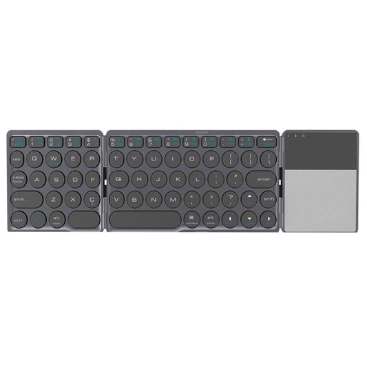 B052 Universal Round Keycap Mini Three-fold Bluetooth Wireless Keyboard with Touchpad My Store