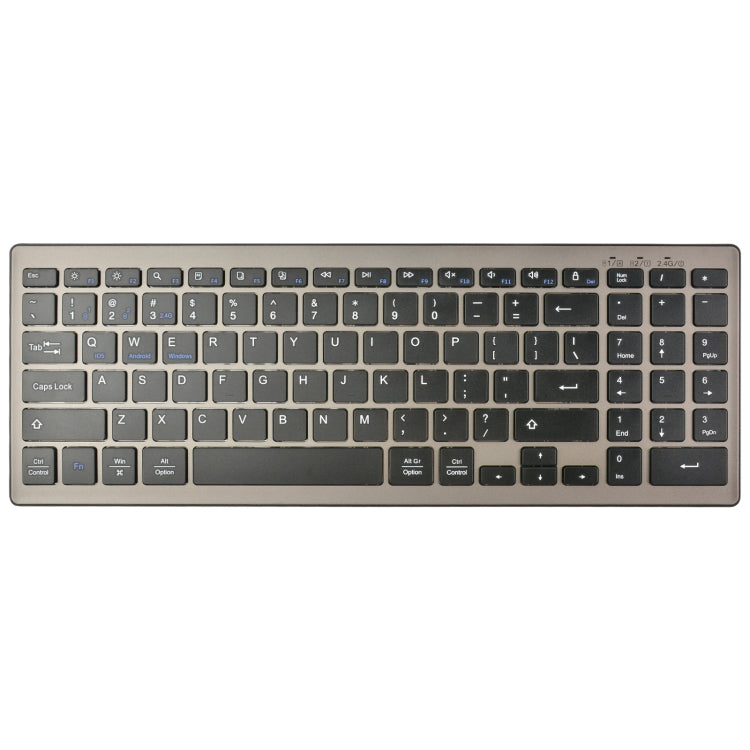 168 2.4Ghz + Bluetooth  Dual Mode Wireless Keyboard + Mouse Kit, Compatible with iSO & Android & Windows