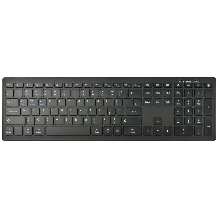 169 2.4Ghz + Bluetooth  Dual Mode Wireless Keyboard + Mouse Kit, Compatible with iSO & Android & Windows