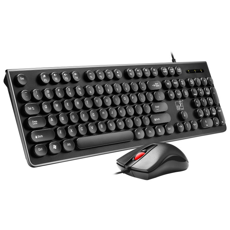 ZGB S500 Round Keycap Wired Keyboard + Mouse Set