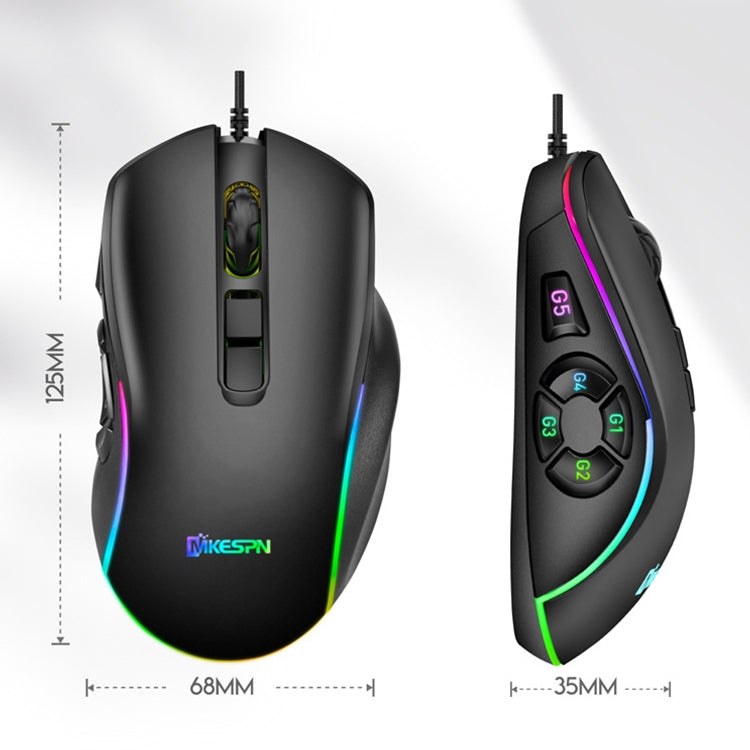 MKESPN X9 10 Buttons 7200DPI RGB Macro Definition Gaming Wired Mouse My Store