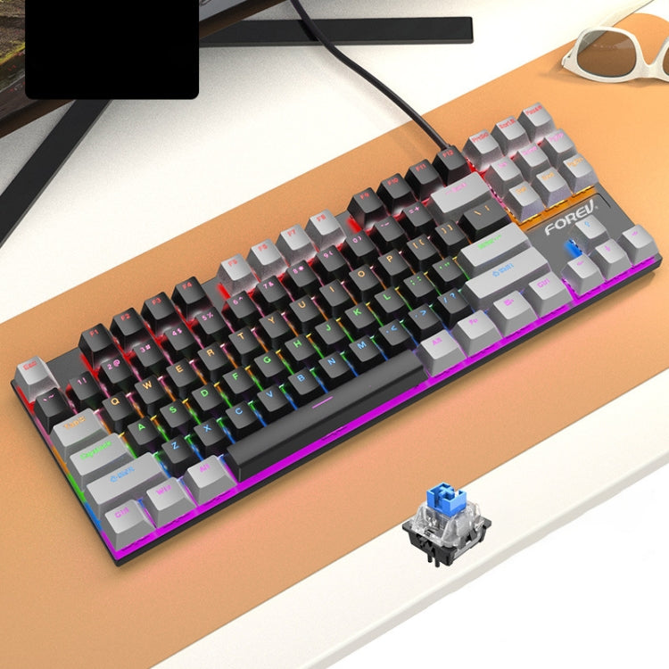 FOREV FV-301 87-keys Blue Axis Mechanical Gaming Keyboard, Cable Length: 1.6m My Store