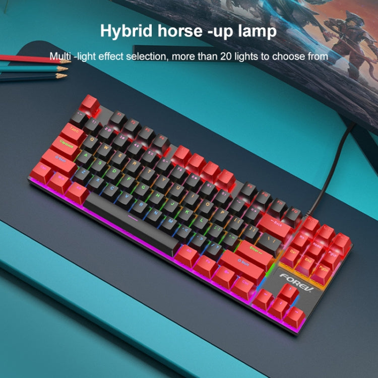 FOREV FV-301 87-keys Blue Axis Mechanical Gaming Keyboard, Cable Length: 1.6m My Store