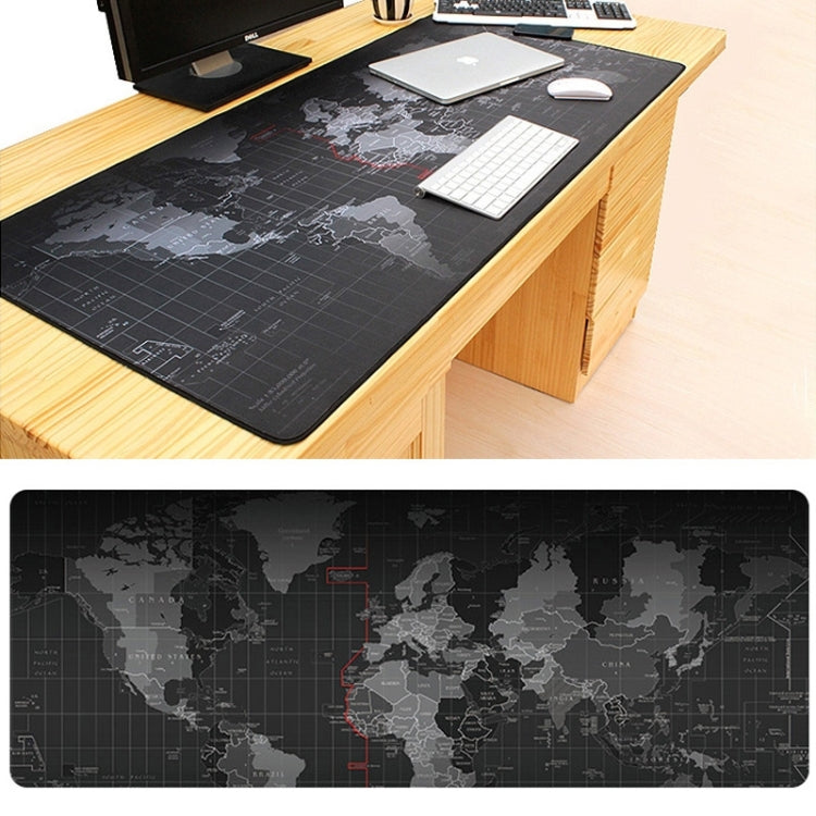 Extended Large Anti-Slip World Map Pattern Soft Rubber Smooth Cloth Surface Game Mouse Pad Keyboard Mat, Size: 70 x 30cm My Store