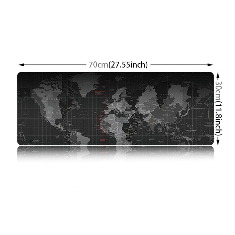 Extended Large Anti-Slip World Map Pattern Soft Rubber Smooth Cloth Surface Game Mouse Pad Keyboard Mat, Size: 70 x 30cm