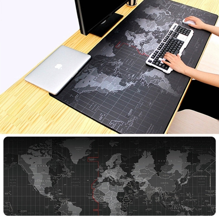 Extended Large Anti-Slip World Map Pattern Soft Rubber Smooth Cloth Surface Game Mouse Pad Keyboard Mat, Size: 80 x 30cm My Store