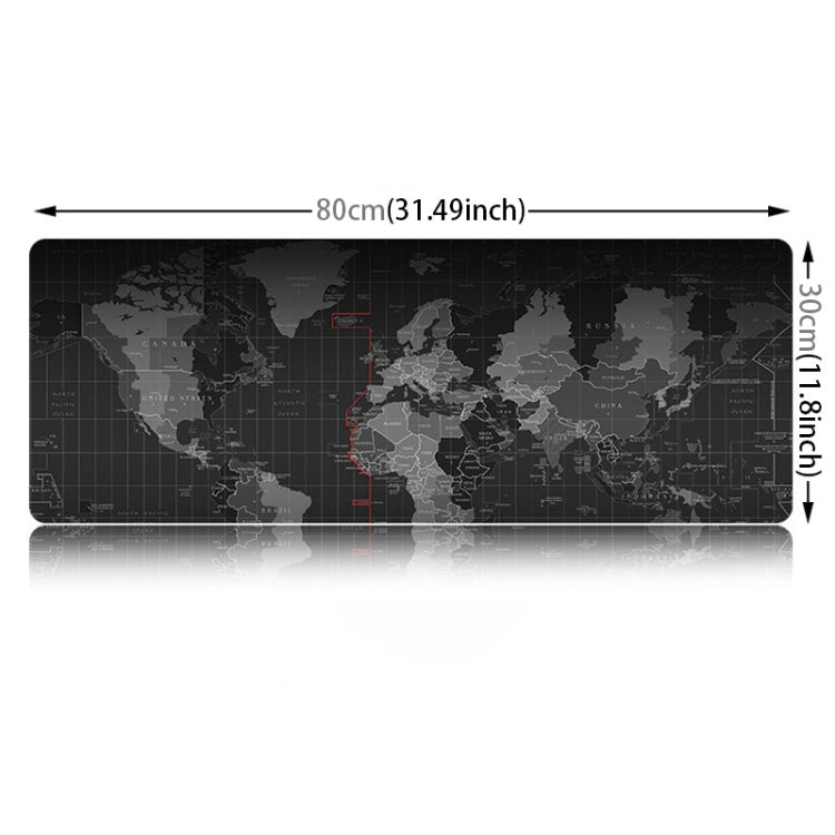 Extended Large Anti-Slip World Map Pattern Soft Rubber Smooth Cloth Surface Game Mouse Pad Keyboard Mat, Size: 80 x 30cm My Store