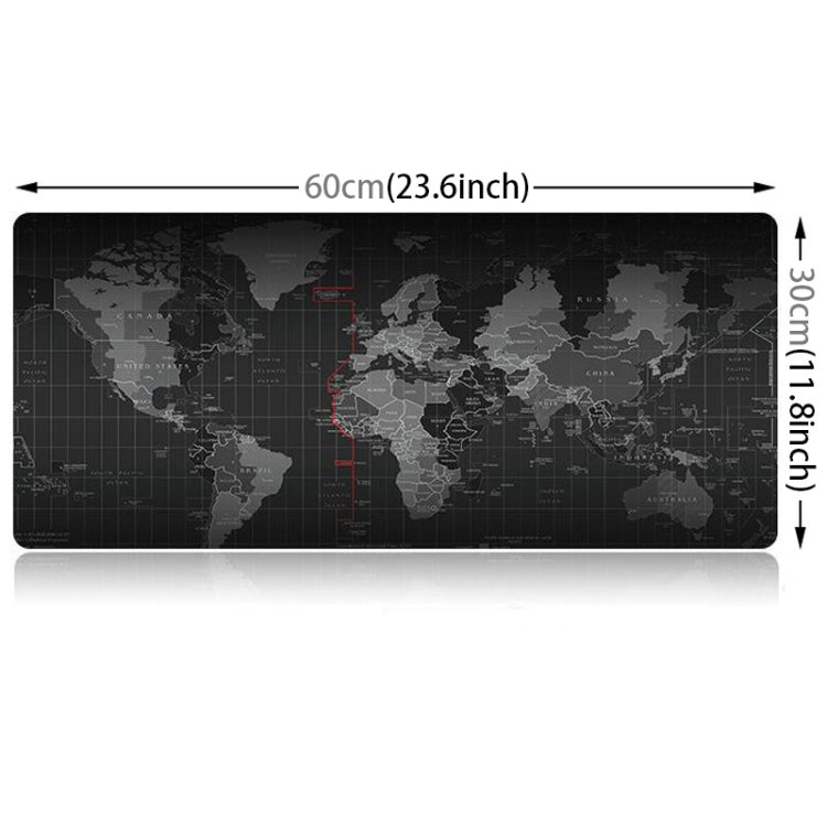 Extended Large Anti-Slip World Map Pattern Soft Rubber Smooth Cloth Surface Game Mouse Pad Keyboard Mat, Size: 60 x 30cm My Store