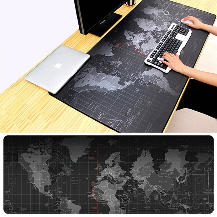 Extended Large Anti-Slip World Map Pattern Soft Rubber Smooth Cloth Surface Game Mouse Pad Keyboard Mat, Size: 60 x 30cm My Store