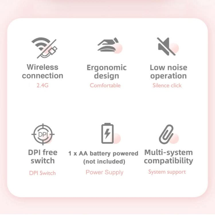 HXSJ M107 4-buttons 1600 DPI Dual Mode 2.4GHz + Bluetooth 5.1 Wireless Rechargeable Mouse My Store