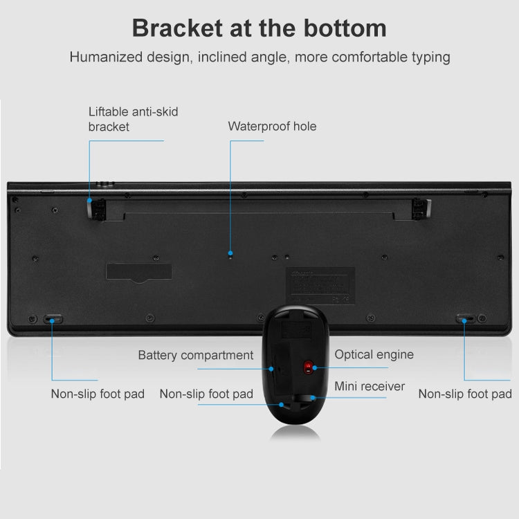 ZGB 8810 Mute Wireless Keyboard + Mouse Set My Store