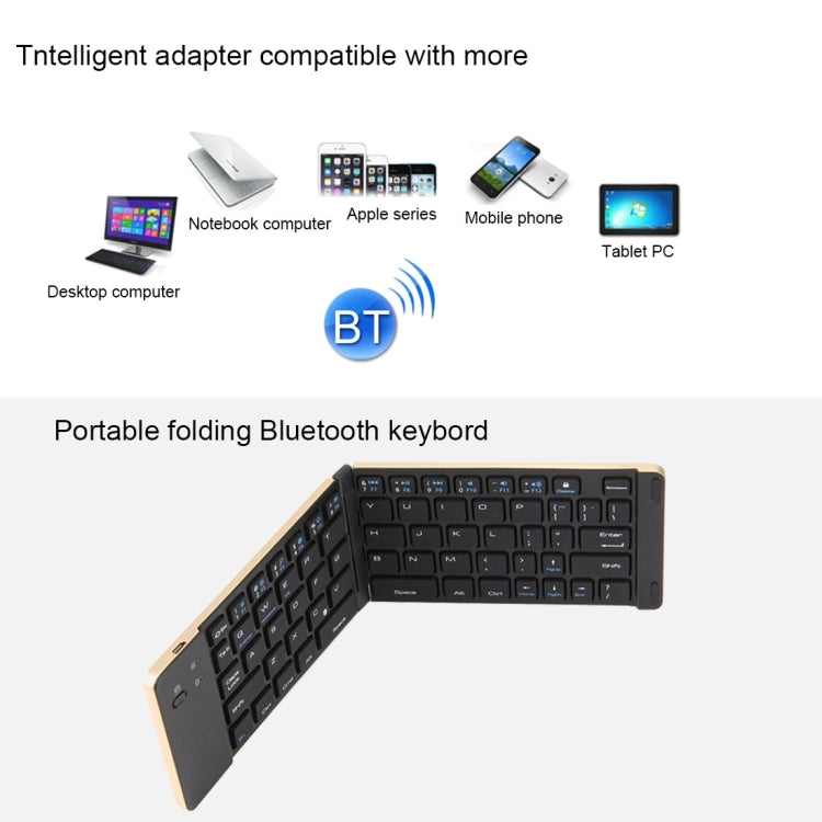 F66 Foldable Bluetooth Wireless 66 Keys Keyboard, Support Android / Windows / iOS My Store