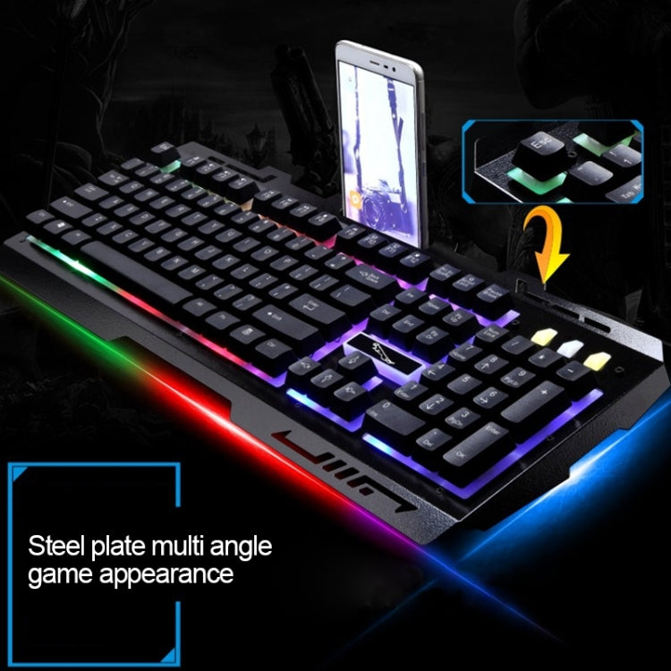 Chasing Leopard G700 USB RGB Backlight Wired Optical Gaming Mouse and Keyboard Set, Keyboard Cable Length: 1.35m, Mouse Cable Length: 1.3m My Store