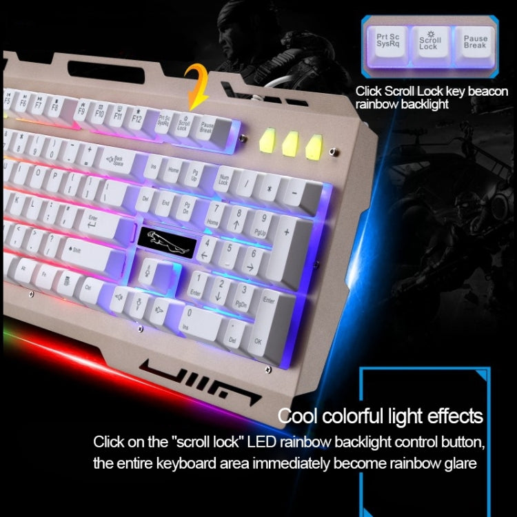 Chasing Leopard G700 USB RGB Backlight Wired Optical Gaming Mouse and Keyboard Set, Keyboard Cable Length: 1.35m, Mouse Cable Length: 1.3m My Store