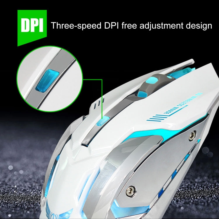 ZERODATE X70 2.4GHz Wireless 6-Keys 2400 DPI Adjustable Ergonomics Optical Gaming Mouse with Breathing Light My Store