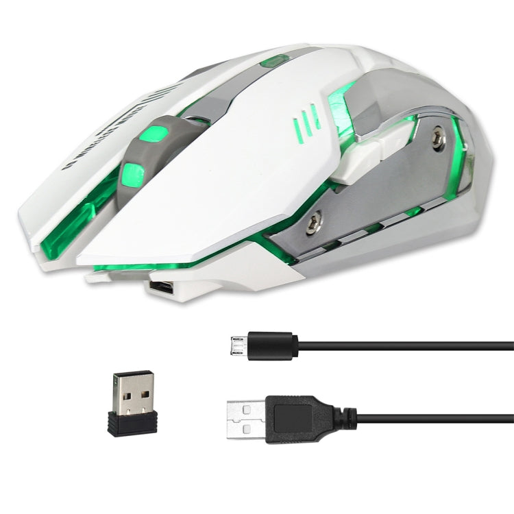 ZERODATE X70 2.4GHz Wireless 6-Keys 2400 DPI Adjustable Ergonomics Optical Gaming Mouse with Breathing Light My Store