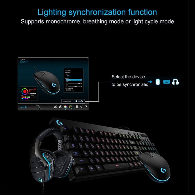 Logitech G102 6-keys RGB Glowing 6000DPI Five-speed Adjustable Wired Optical Gaming Mouse, Length: 2m My Store